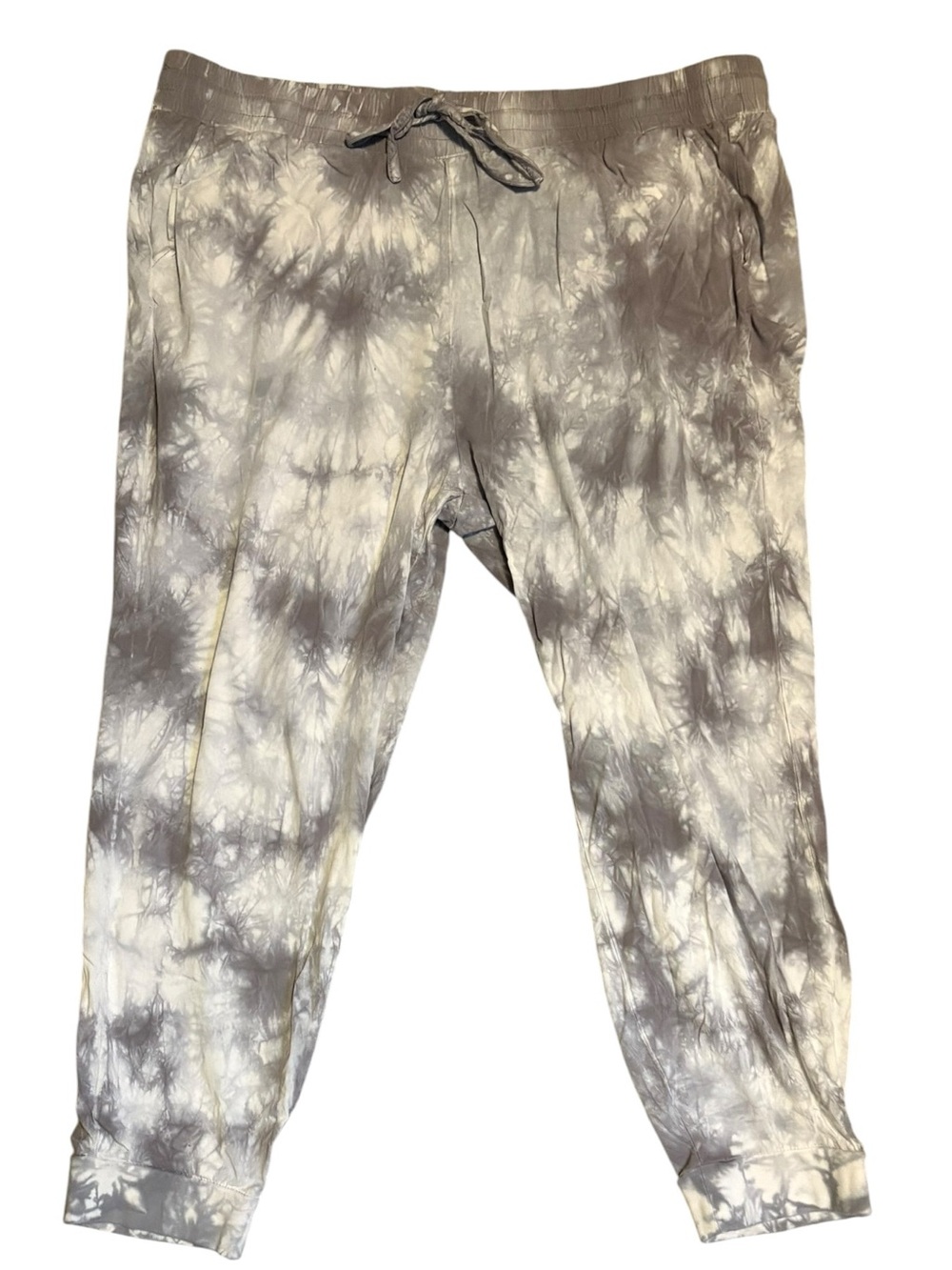 Torrid Tie Dye Jogger Pants 2X Gray Relaxed Fit Mid Rise Lounge Athleisure - Picture 5 of 6